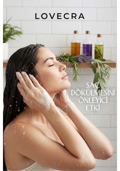 Dökülen Saçlar İçin Şampuan Biberiye Lavanta Adaçayı Yağı Güçlü Bakım Saç Canlılığı 290 Ml Tüm Saç Tipleri