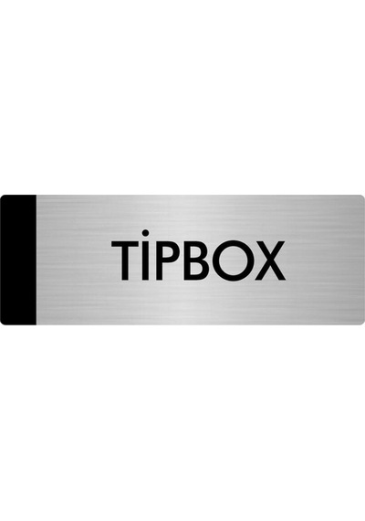 Metal Yönlendirme Levhası, Departman Kapı Isimliği Tipbox 7x20 Cm Gümüş Renk