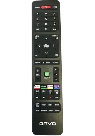 Onvo 65 Ov 6000u İle Uyumlu Android Led Smart Kumanda