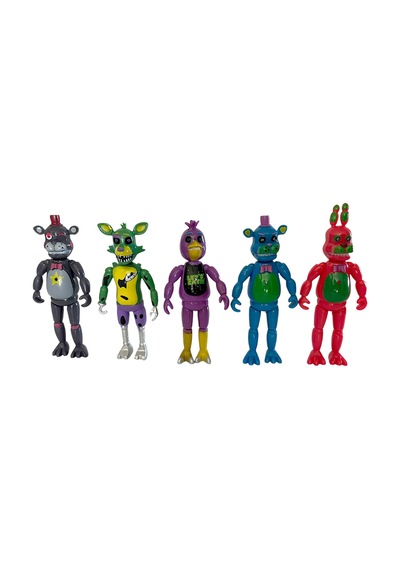 Five Night At Freddys Renkli Freddy Karakter Seti 5li 15cm