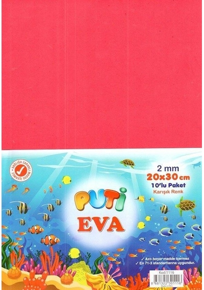 Puti A4 Klasik Eva Karışık 10 Renk [1116-]