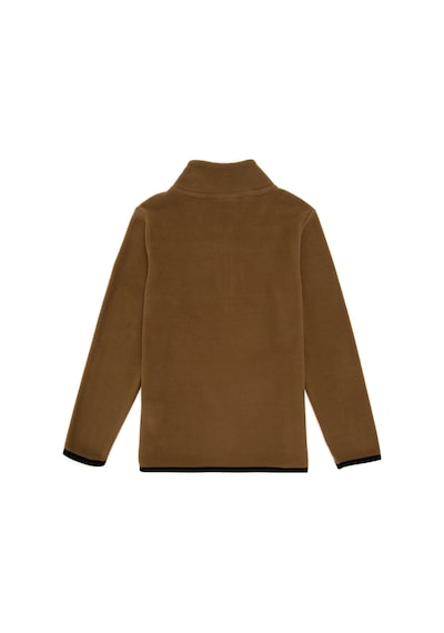 U.S. Polo Assn. Erkek Çocuk Yarım Fermuarlı Haki Polar Sweatshirt 50298060-VR027