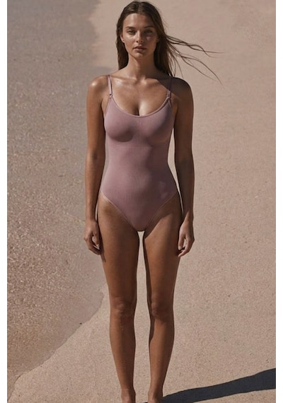 Fit Women Kadın Basic Çıtçıtlı Gül Kurusu ı Korse