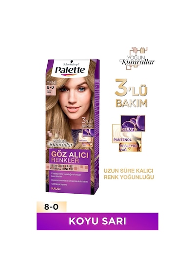 Palette Göz Alıcı Renkler 8 - 0 Koyu Sarı X 2 Adet