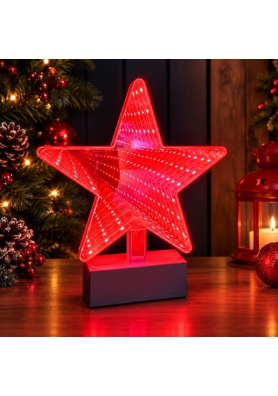 Yılbaşına Özel Kırmızı Yıldız Led Işık 3d Star Led Light Tunnel Lamp Yılbaşı Işıkları Noel Işıkları Diğer