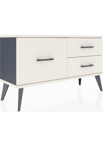 Arges Şifonyer 3 Çekmeceli 88x30x48 Antrasit-aytaşı Aytaşı