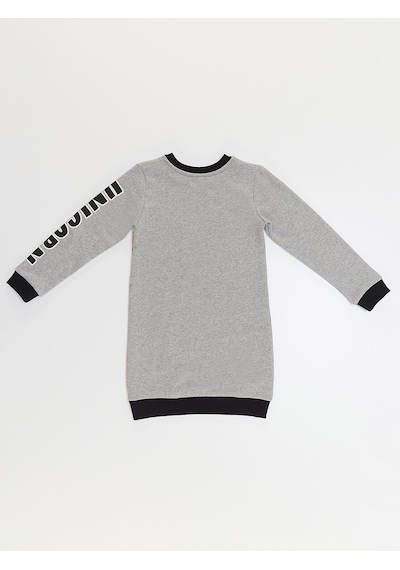 Denokids Unicorn Kız Çocuk Sweat Elbise - Gri
