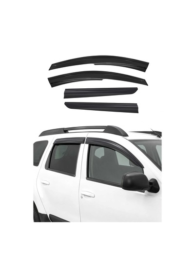 Dacia Duster 2010-2016 Arası Uyumlu Araca Özel Sport Style Akrilik Cam Rüzgarlığı Koyu Duman 4 Parça