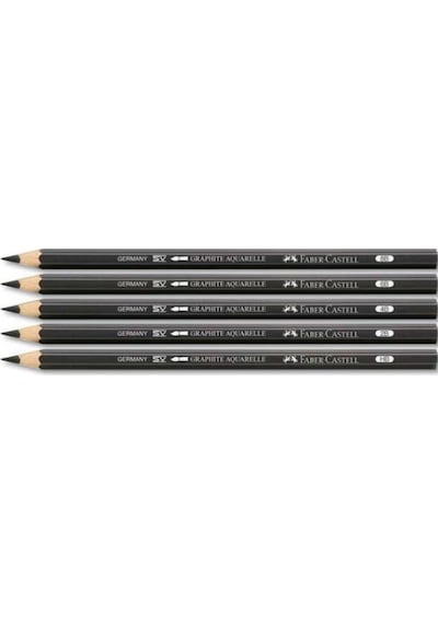Hobi-Marketart Faber Castell Graphite Aquarelle Sulandırılabilir Dereceli Kalem - 489181103 - 8B