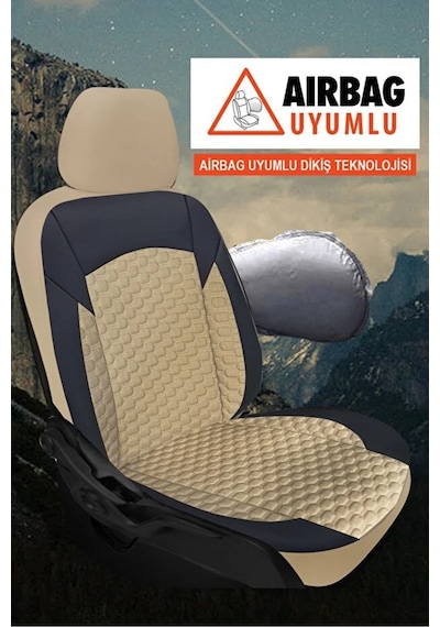Ford Focus Titanium 1.0 Ecoboost 125 4 Kapı A/t 2019 Uyumlu Plus Serisi Tay Tüyü Bej Oto Kılıfı Tam Set