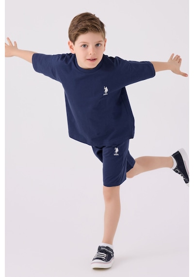 U.S. Polo Assn. Erkek Çocuk Koyu İndigo Bermuda Takımı 5274-43677 Koyu İndigo