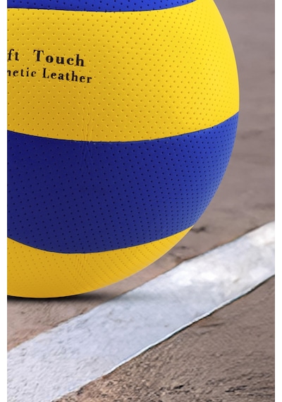 Voleybol Topu Lamineli Beton Zemin Soft Touch İç-dış Mekana Uygun 8 Panel Sarı-mavi 280 Gram Mavi
