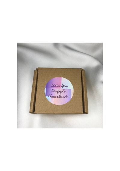 Sizin Için Sevgiyle Hazırlandı Etiketi Teşekkür Sticker Serisi Model Xy 4 Cm 100 Adet Çok Renkli