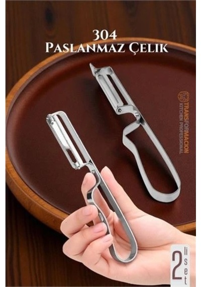 Mey Najmaddin Soyacak Seti- Sebze Soyacağı Profesyonel Paslanmaz Çelik 2 Li Set 722013 Najmaddin Çok Renkli