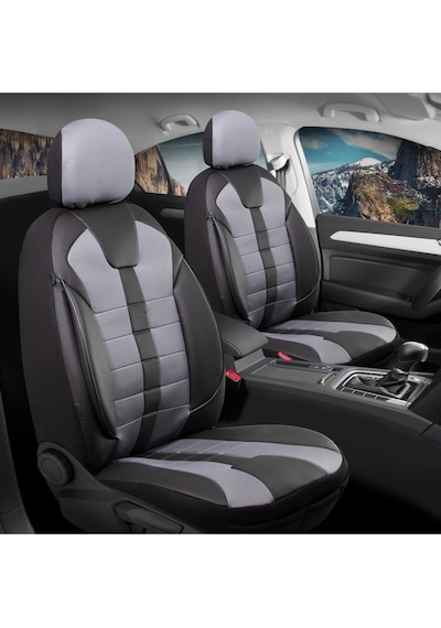 Bmw 3 Serisi 330i Uyumlu Oto Koltuk Kılıfı Deri, Kumaş Vista Füme