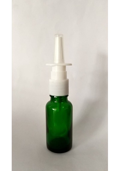20Ml Cam Yeşil Şişe Burun Sprey Başlıklı (10 Adet)