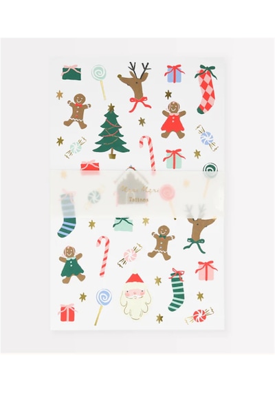 Meri Meri - Jolly Tattoo Sheet - Yeni Yıl Geçici Dövmeler 2'li