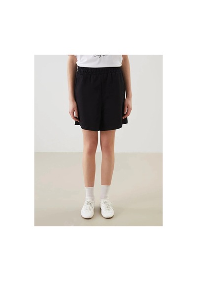 LC Waikiki Xsıde Siyah Beli Lastikli Kadın Şort New Black