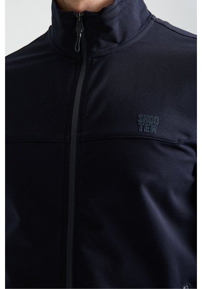 Shooter Sportswear Shooter Erkek Luxe Eşofman Takımı Rahat Kalıp Manşetli Minimal Logo Lacivert