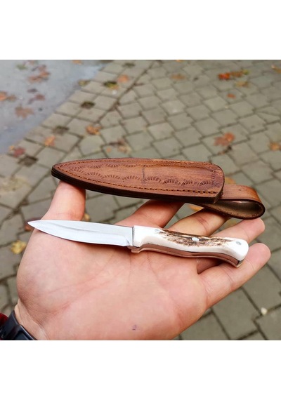 B. C. Mini Bushcraft Kamp Bıçağı (Geyik) Kahverengi