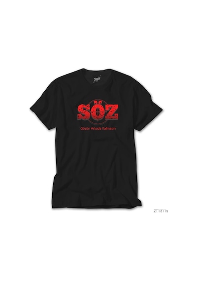 Söz Dizisi Logo Siyah Tişört Siyah