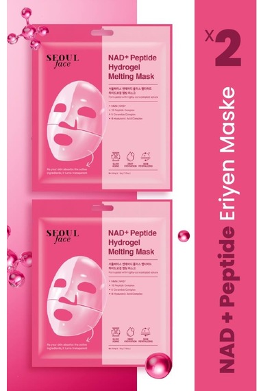 Dermal Seoul Face Nad+ Peptid Hidrojel Canlandırıcı Nemlendirici Eriyen Kore Maskesi 34 Gr. 2 Adet