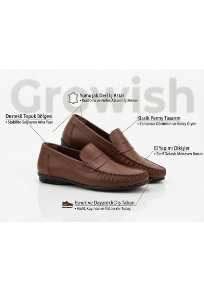 Growish Gr0174 Hakiki Yumuşak Deri Koyu Kahve Sade Tokasız Saraçlı Günlük Rok Loafer Babet Ayakkabı Koyu Taba Growish Gr0174 Hakiki Yumuşak Deri Koyu Kahve Sade Tokasız Saraçlı Günlük Rok Loafer Babet Ayakkabı Koyu Taba