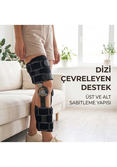 Cndr Ayarlanabilir Açı Kontrollü Dizlik Yan Destekli Menteşeli Diz Sabitleme Aparatı Diğer