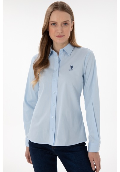 U.s. Polo Assn. Kadın Açık Mavi Gömlek Basic 50298091-vr003 Acık Mavı Açık Mavi