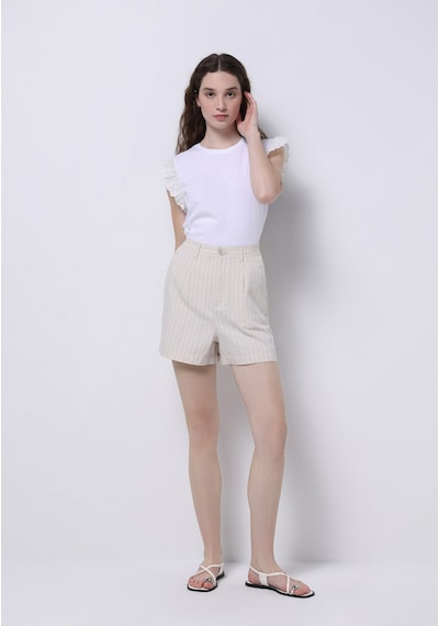 Colins Regular Fit Yuvarlak Yaka Düz Kadın Beyaz Kısa Kol Tişört Cl1074564 Q1.v2 Wht Beyaz