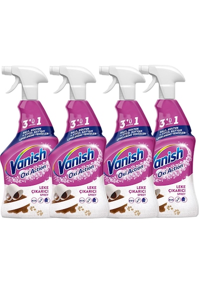Vanish Oxi Action Halı, Koltuk Ve Evcil Hayvan Leke Çıkarıcı Sprey 500 MLx 4