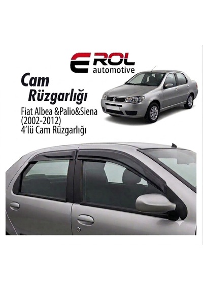 Fiat Albea&palio&siena 4'lü Mugen Cam Rüzgarlığı Siyah