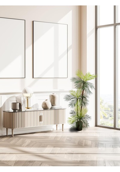 Tunira Home - Areka Yapay Ağaç 3 Gövdeli 3 Başlı 160 Cm Lifli Saksılı 2469 Diğer