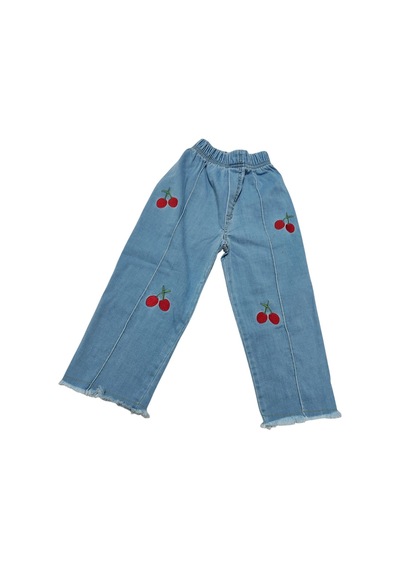Erdem Kıds Kız Çocuk Pamuklu Beli Lastikli Jean Pantolon Günlük Rahat Kalıp Geniş Bol Paça Kot Pantolon Mavi Mavi Erdem Kıds Kız Çocuk Pamuklu Beli Lastikli Jean Pantolon Günlük Rahat Kalıp Geniş Bol Paça Kot Pantolon Mavi Mavi