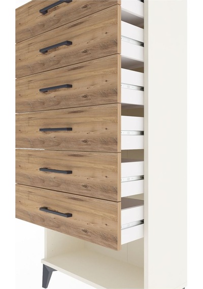 Arges Dolap 6 Çekmeceli 60x30x134 Aytaşı-çam Aytaşı