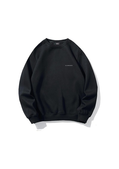 Brz Collection Unisex Oversize Sunflower Sweatshirt Siyah