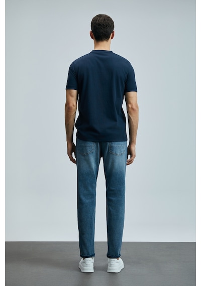 Lufian Bruno Smart Jean Erkek Pantolon Slim Fit Mavi Mavi 111200192100300 Mavi