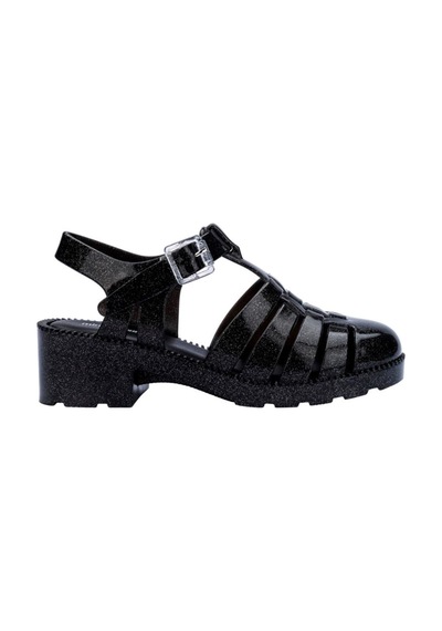 Mini Melissa Kız Çocuk Possession Parıltılı Simli İnci Siyahı Sandalet-14476 Siyah