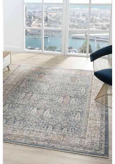 Seyran Halı Peru 10207 Mavi Polyester Makine Halısı