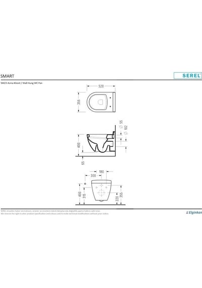 Serel Smart Asma Klozet+serel Beta Yavaş Kapanan Klozet Kapağı Sm23ods110h+223bt00002