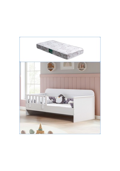 Montessori Karyola, Vizyon Montessori Karyola - Beyaz + 1 Adet 90x190 Comfort Yatak Montessori Karyola, Vizyon Montessori Karyola - Beyaz + 1 Adet 90x190 Comfort Yatak