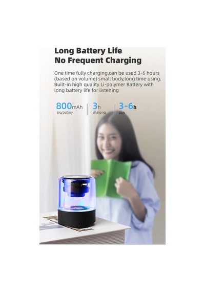 Mk-22 Bluetooth İkili Speaker Kablosuz Hoparlör Led Işık Mega Bas Taşınabilir