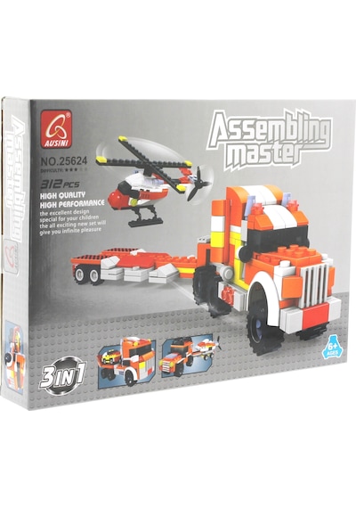 Ausini Assembling Master 3 İn 1 311 Parça Araç Taşıyıcı Tır