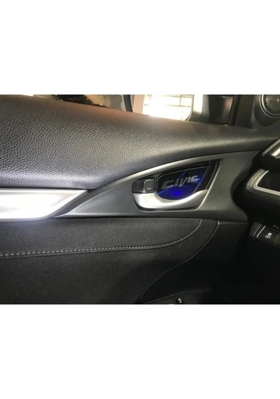 Honda - Civic Fc5 2016-2020 Uyumlu İç Kapi Kolu İç Kaplama Mavi