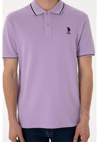 U.S. Polo Assn. Erkek Regular Fit Polo Yaka Lila Basic Tişört 50306011-VR034