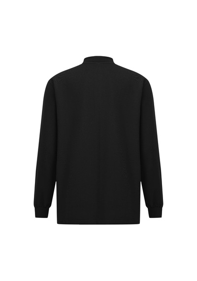 Vitrinonline Erkek Uzun Kollu Polo Yaka Sweatshirt - Siyah