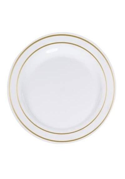 Mika Tabak Gold Yaldızlı 19cm 6'lı Beyaz