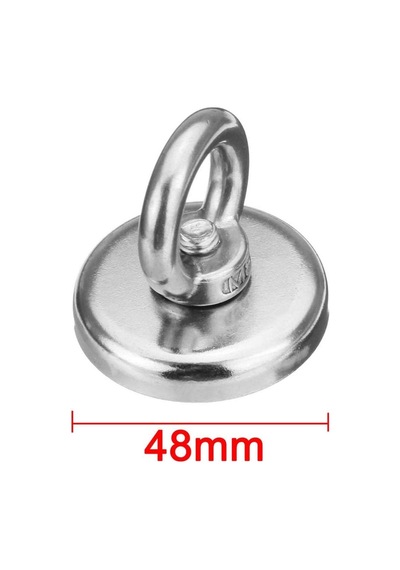 Magnet Fishing Neodyum Pot Mıknatıs, Çap 48Mm, Kurtarma Mıknatısı