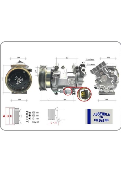 Gua 51324 Klima Kompresörü Sıfır Ürün Renault Clıo Iıı 04 12 Kangoo Iı 08 Modus 04 Mıcra Iıı 03 10 Qashqaı J10 06 13 1.5dci K9k 12v 6 Kanal 125mm -mercedes Cıtan W415 12 8200578856-2763000q1m-8200357173 -