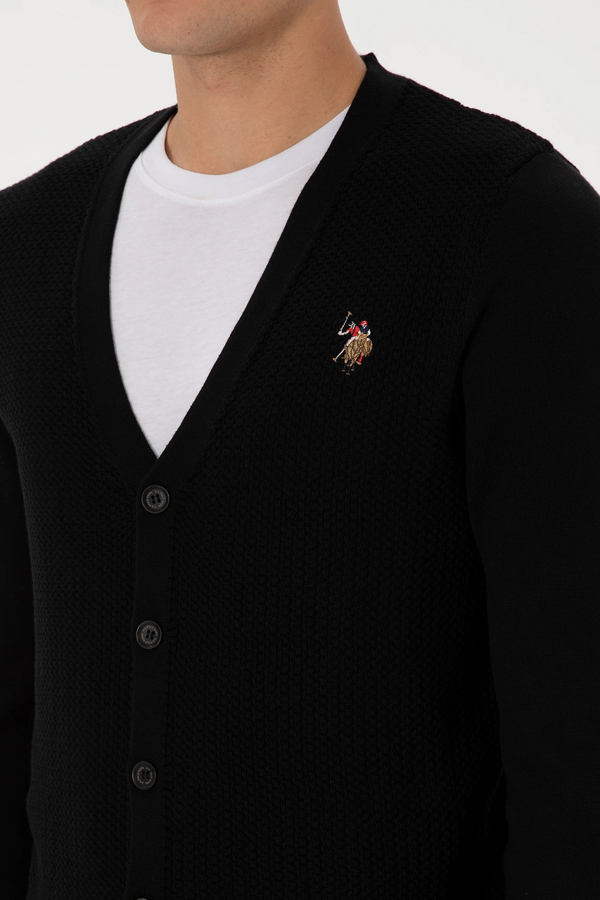 U.s. Polo Assn. Erkek Siyah Hırka Triko 50307952-vr046 Siyah